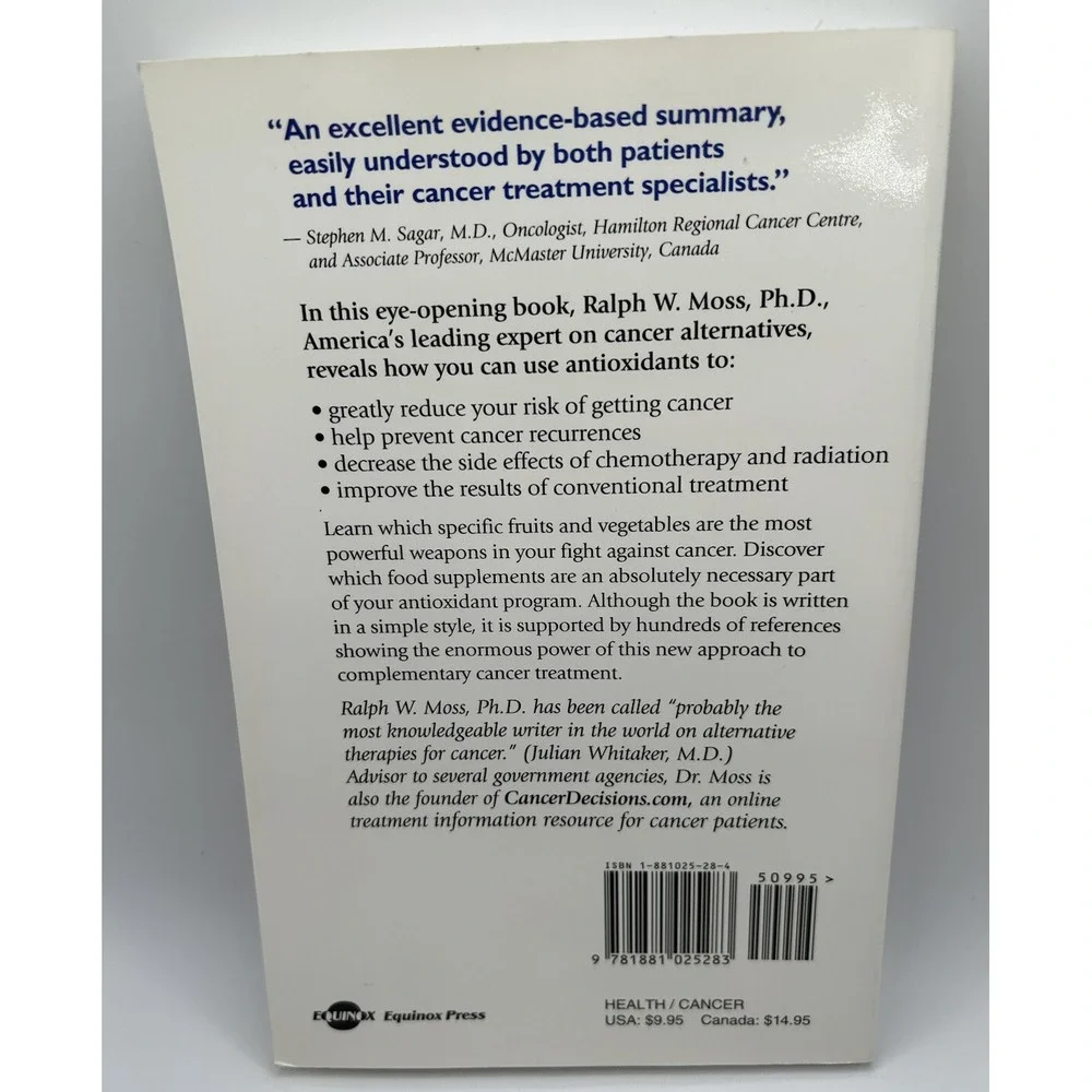 Antioxidants Against Cancer Ralph Moss Cancer Paperback Natural Healing‎